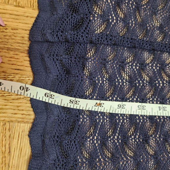 Coastal Grandm Large lace navy shift dress with stretch - Picture 11 of 11